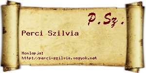 Perci Szilvia névjegykártya